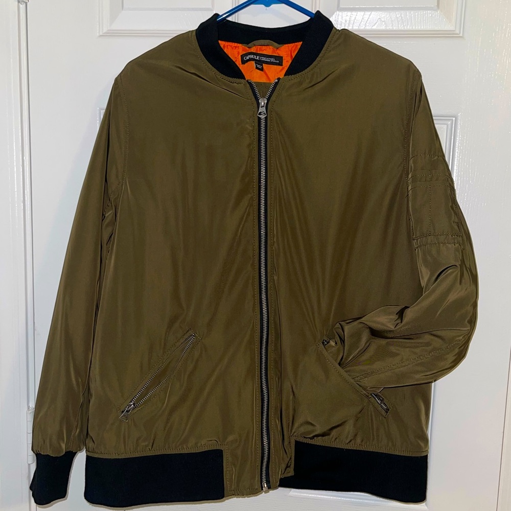 Olive Green Bomber Jacket